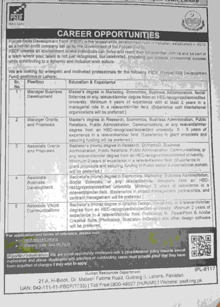 Jobs 29 Aug 2024
