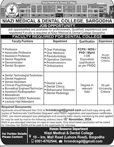 Medical Jobs in Sargodha