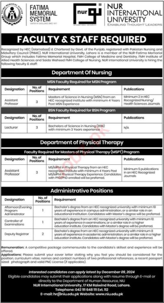 Medical Jobs in Lahore Hospitals