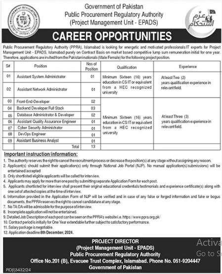 pak govt jobs