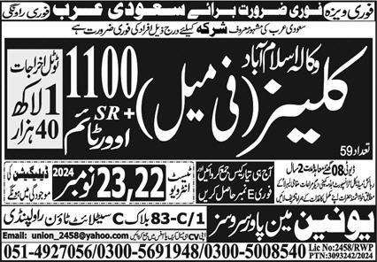 female cleaner jobs