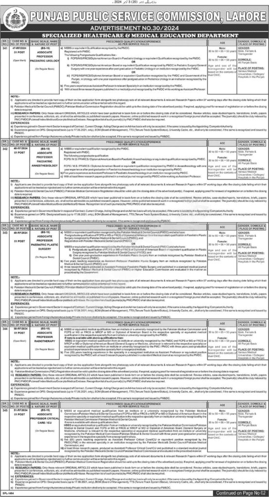 Jobs Punjab Public Service Commission