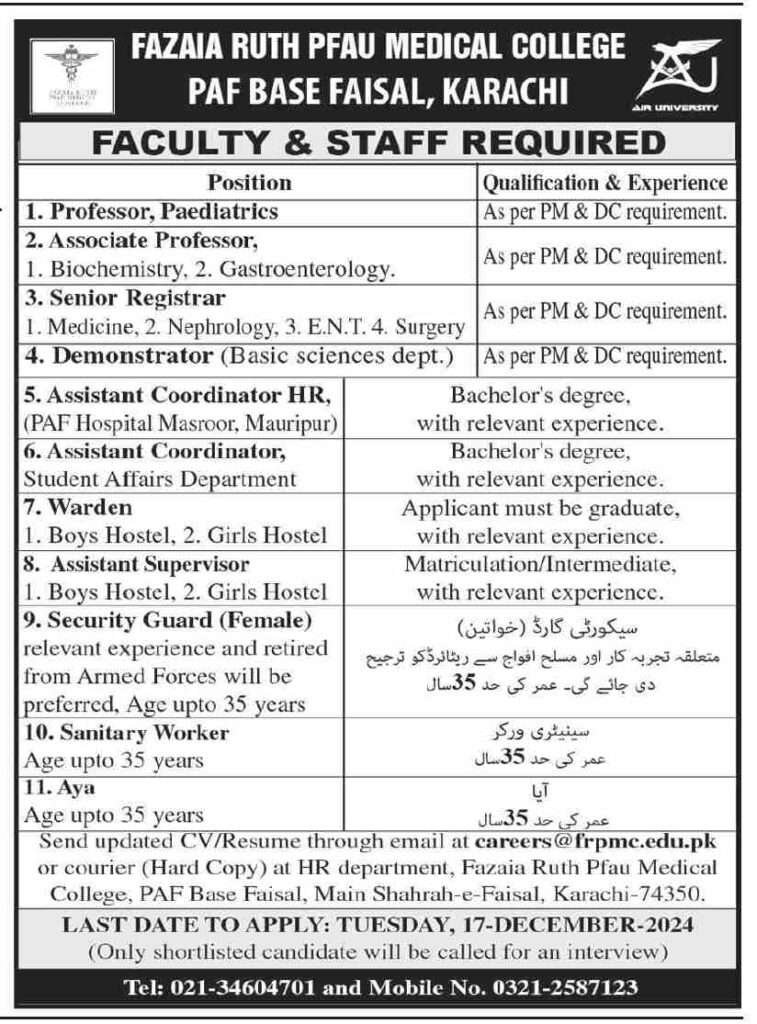 medical jobs in karachi city