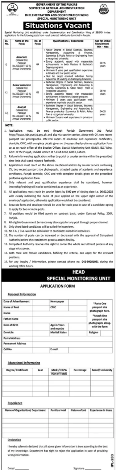 Pak Govt Jobs in Punjab