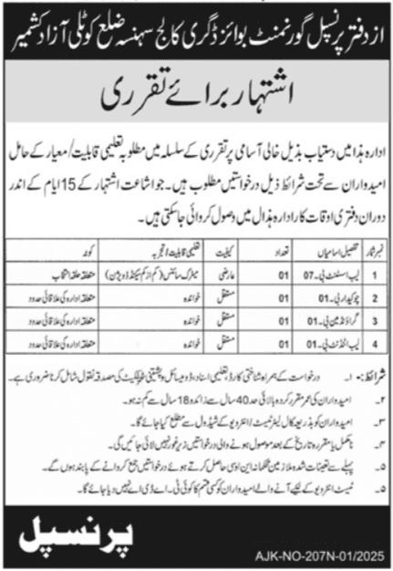 Teacher Jobs in AJK
